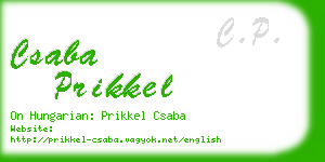 csaba prikkel business card